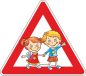 Preview: Schild Achtung Spielplatz,spielende Kinder Schild